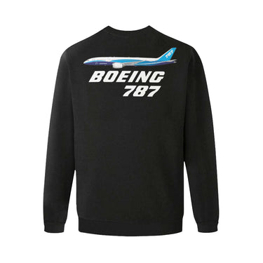 BOEING 787 Men's Oversized Fleece Crew Sweatshirt e-joyer